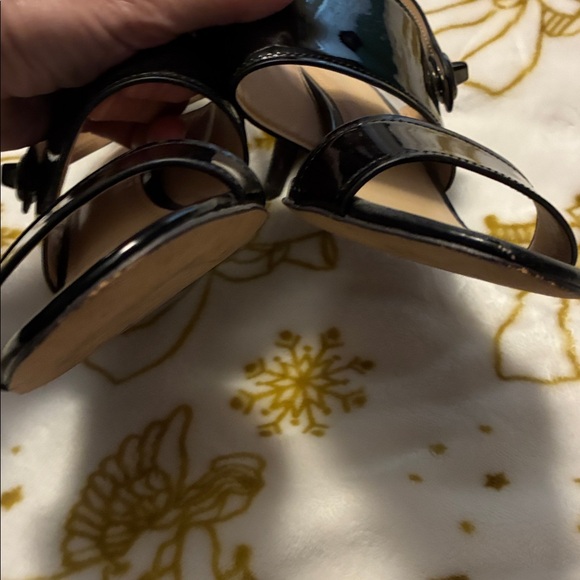 Coach Marla Black Patent Leather Slingback Sandals sz8  3” Heel EUC - No Box - Picture 3 of 5
